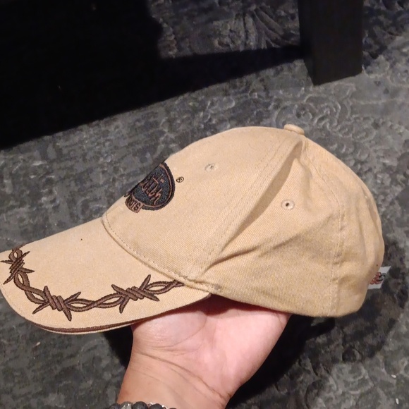 Justin Boots Rhinestone Cap Hat Cowboy Cap Adjustable Brown - Picture 2 of 6